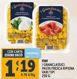 Deco Supermercati Fini i granclassici pasta fresca ripiena offerta