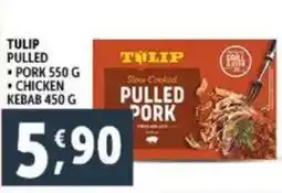 Deco Supermercati Tulip pulled pork, chicken kebab offerta