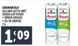 Deco Supermercati Granarolo accadì latte uht senza lattosio offerta