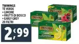 Deco Supermercati Twinings tè verde limone, frutti di bosco e early grey offerta