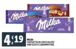 Deco Supermercati Milka tavoletta di cioccolato offerta