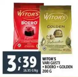 Deco Supermercati Witor's boero e golden offerta