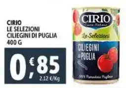 Deco Supermercati Cirio le selezioni ciliegini di puglia offerta