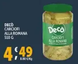 Deco Supermercati Deco carciofi alla romana offerta