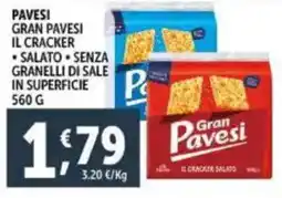 Deco Supermercati Pavesi gran pavesi il cracker salato, senza granelli di sale in superficie offerta