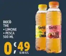 Deco Supermercati Decò the limone e pesca offerta
