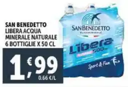 Deco Supermercati San benedetto libera acqua minerale naturale offerta