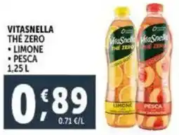 Deco Supermercati Vitasnella thé zero limone e pesca offerta