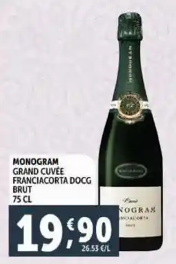 Deco Supermercati Monogram grand cuvée franciacorta docg brut offerta