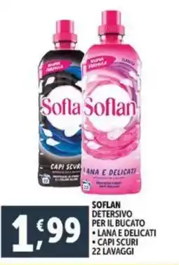 Deco Supermercati Soflan detersivo per il bucato lana e delicati e capi scuri offerta