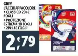 Deco Supermercati Grey l'acchiappacolore classico, protezione estrema , 2 in 1 offerta