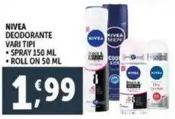 Deco Supermercati Nivea deodorante spray e roll on offerta