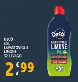 Deco Supermercati Decò gel lavastoviglie limone offerta