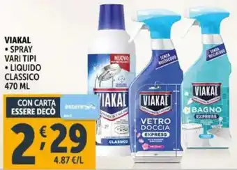 Deco Supermercati Viakal spray, liquido classico offerta