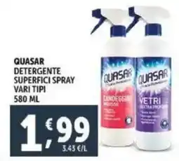 Deco Supermercati Quasar detergente superfici spray offerta