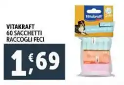 Deco Supermercati Vitakraft 60 sacchetti raccogli feci offerta