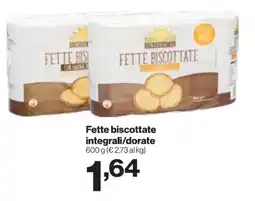In'S Mercato Fette biscottate integrali/dorate offerta