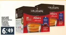 Deco Supermercati Lollo caffè linea amore gusto autentico 30 capsule compatibili, nespresso e a modo mio offerta