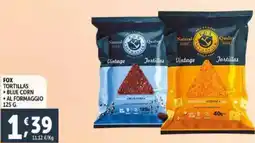 Deco Supermercati Fox tortillas blue corn e al formaggio offerta