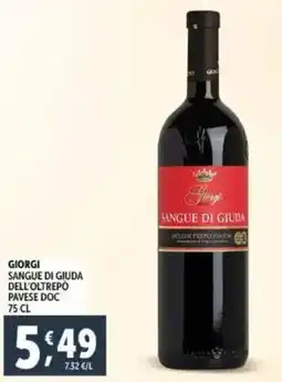 Deco Supermercati Giorgi sangue di giuda dell'oltrepò pavese doc offerta