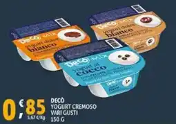 Deco Supermercati Decò yogurt cremoso offerta