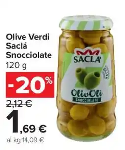 Carrefour Olive Verdi Saclá Snocciolate offerta