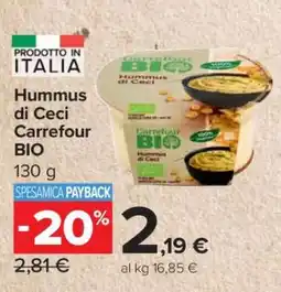 Carrefour Hummus di Ceci Carrefour Bio offerta