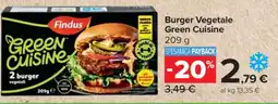 Carrefour Burger Vegetale Green Cuisine offerta