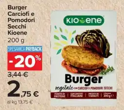 Carrefour Burger Carciofi e Pomodori Secchi Kioene offerta