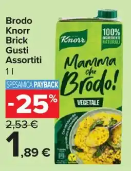 Carrefour Express Brodo Knorr Brick offerta