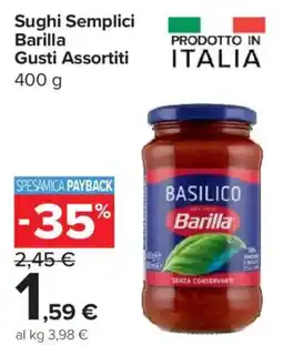 Carrefour Express Sughi Semplici Barilla offerta