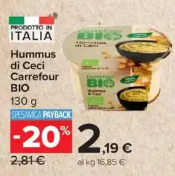 Carrefour Express Hummus di Ceci Carrefour BIO offerta