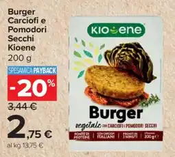 Carrefour Express Burger Carciofi e Pomodori Secchi Kioene offerta
