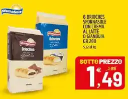 Ard Discount 8 brioches sfornasole con crema al latte o gianduia offerta