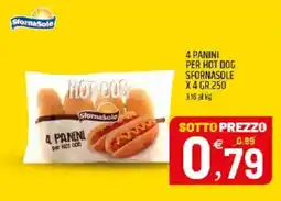 Ard Discount 4 panini per hot dog SFORNASOLE offerta