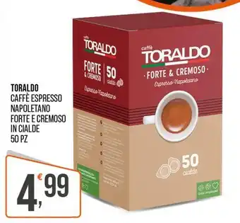 Toraldo caffè espresso napoletano forte e cremoso in cialde 50 pz