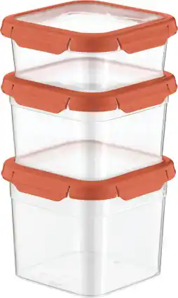 MD Discount SET CONTENITORI LOXO 3pezzi ambra offerta