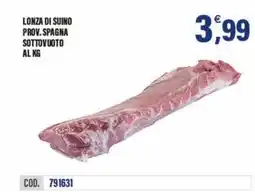 Adhoc Lonza di suino prov.spagna sottovuoto offerta