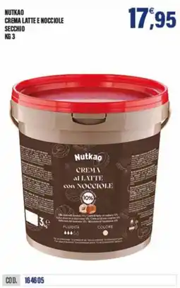 Adhoc Nutkao crema latte e nocciole secchio offerta
