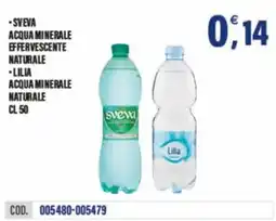 Adhoc Sveva acqua minerale effervescente naturale, lilia acqua minerale offerta