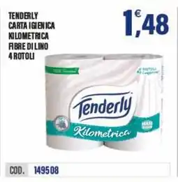 Adhoc Tenderly carta igienica kilometrica fibre di lino offerta