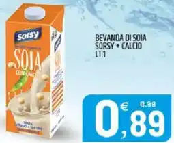 Ard Discount Bevanda di soia sorsy + calcio offerta