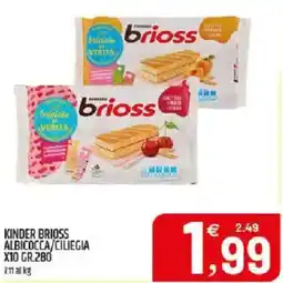 Ard Discount Kinder brioss albicocca/ciliegia x10 offerta