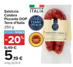 Carrefour Salsiccia Calabra Piccante DOP Terre d’Italia offerta