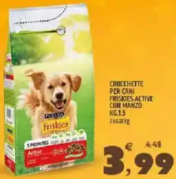 Ard Discount Crocchette per cani friskies active con manzo offerta