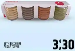 Ard Discount Set 4 bicchieri acqua toffee offerta