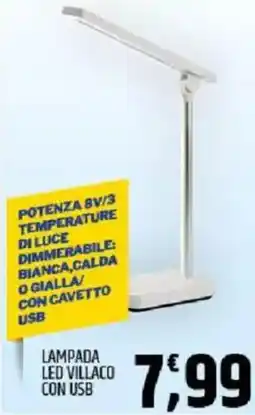 Ard Discount Lampada led villaco con usb offerta