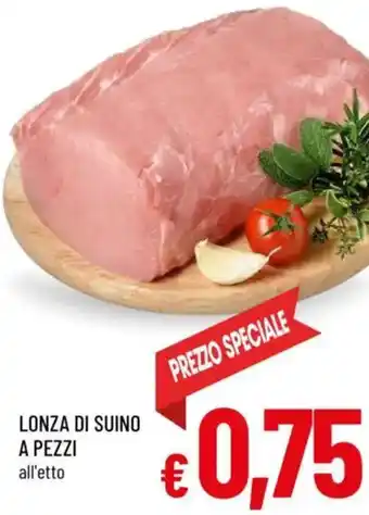Lonza di suino a pezzi