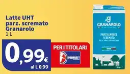Sigma Latte UHT parz. scremato Granarolo offerta