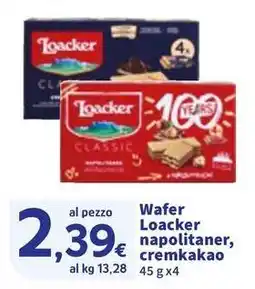 Sigma Wafer Loacker napolitaner, cremkakao offerta